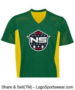 Nexus Sports - Green and Gold Flag Football Jersey Design Zoom